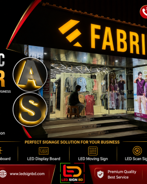 3D Acrylic Letter LED Signboard for Fashion Showroom | LED SIGN BD
